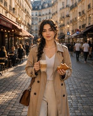 Parisian Morning Coffee Lifestyle Scene preview
