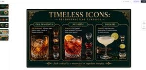 Vintage Classic Cocktail Infographic preview