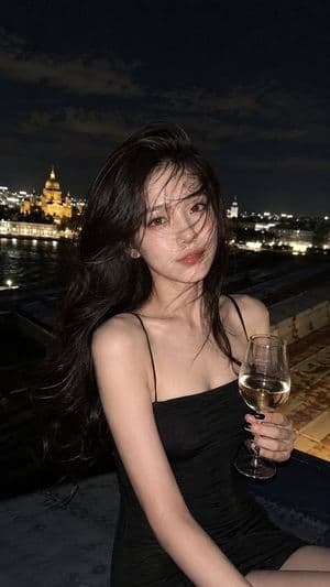 Night Rooftop Portrait in St. Petersburg preview