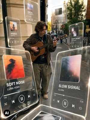Futuristic AR Music Cards Street Edit preview