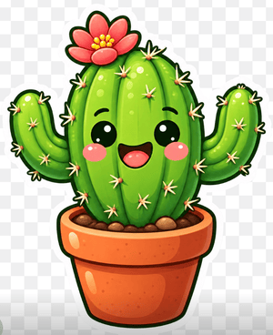 Kawaii Cactus Sticker preview