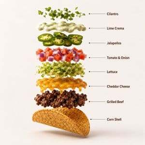 Professional Beef Taco Product Photography preview