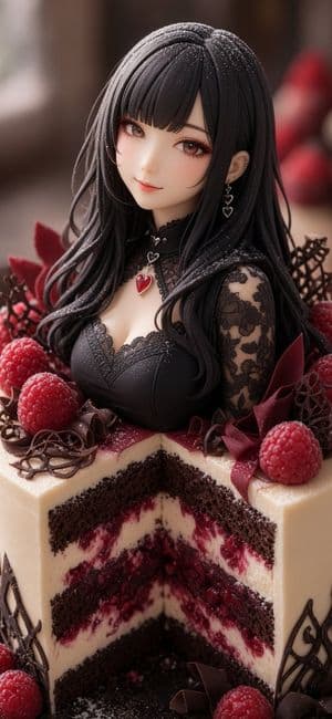 Gothic Lolita Raspberry Cake Portrait preview