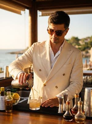 Cinematic Golden Hour Cocktail Portrait preview
