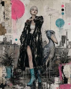 Mixed-Media Urban Abstract Portrait preview