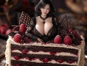 Luxury Chocolate Berry Cake Figurine preview