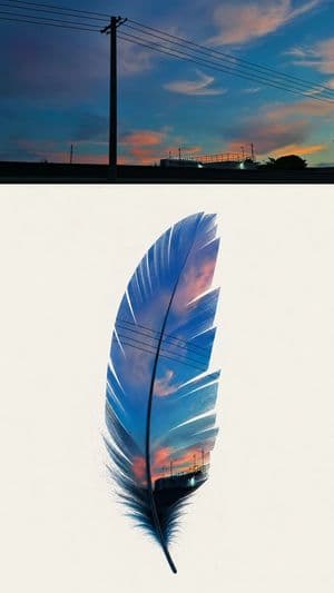 Dusk Sky Feather Poster preview