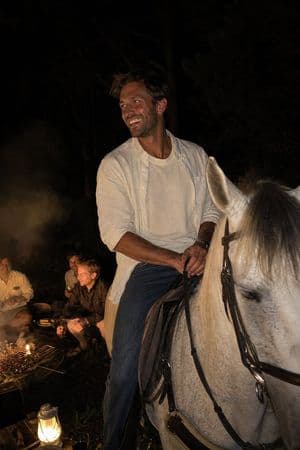 Candid Night Horseback Campfire Photo preview