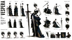 High Fashion Character Concept Sheet preview