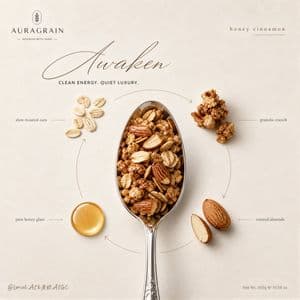 Premium Granola Advertising Poster preview
