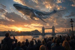 Cinematic Whale over London Sunset preview