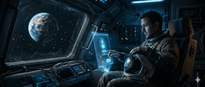Cinematic Astronaut on Damaged Spacecraft preview