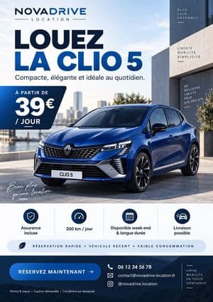 French Clio 5 Rental Flyer preview
