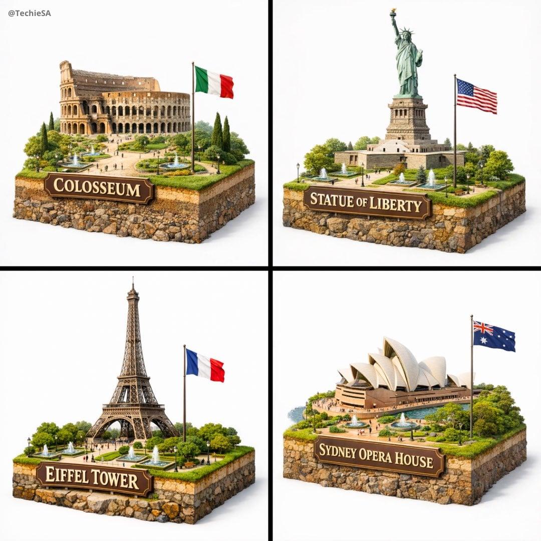 Hyper-realistic 3D diorama-style model - AI image template preview