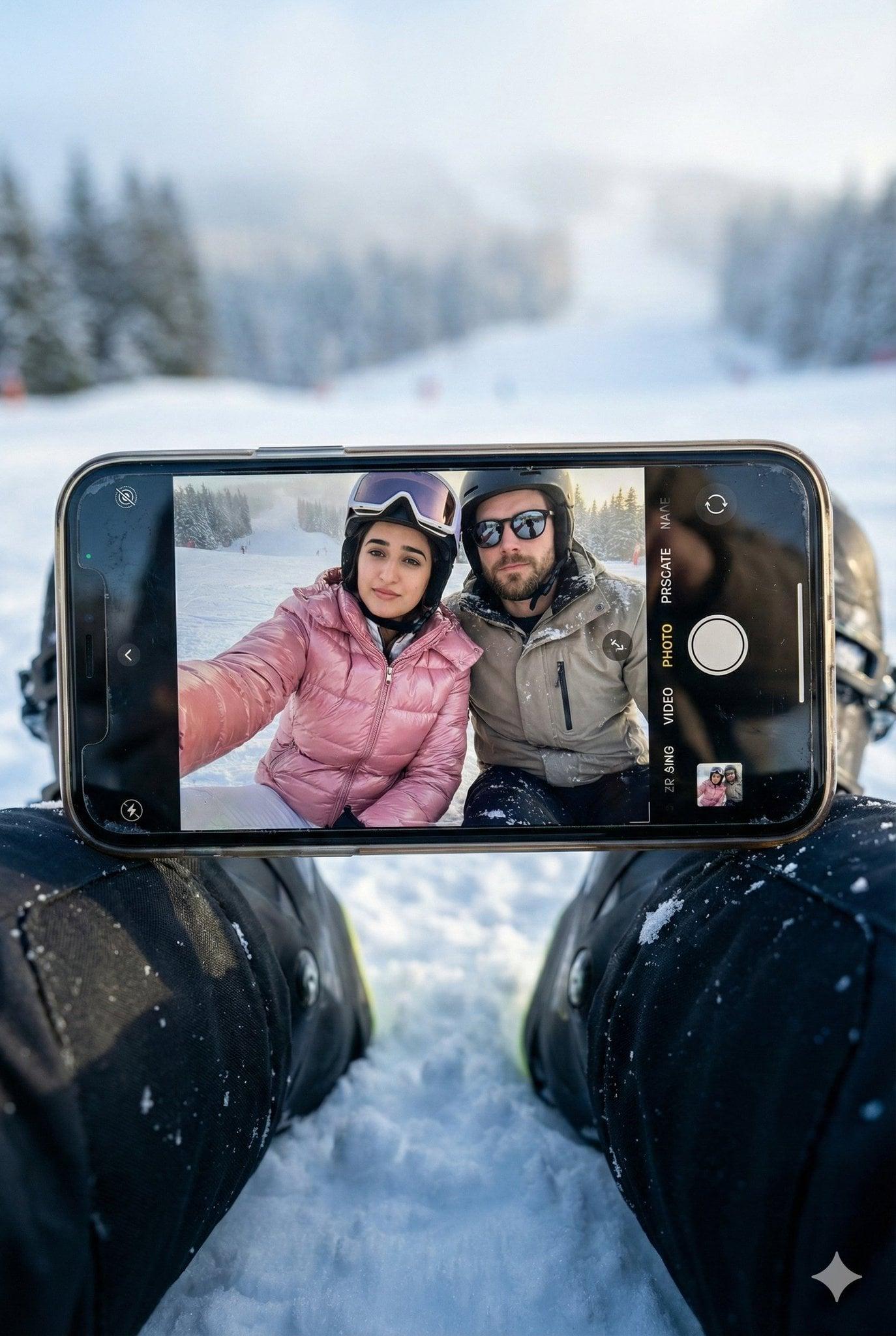 Hyper-realistic winter scene in a vertical 3 4 aspect ratio - AI image template preview