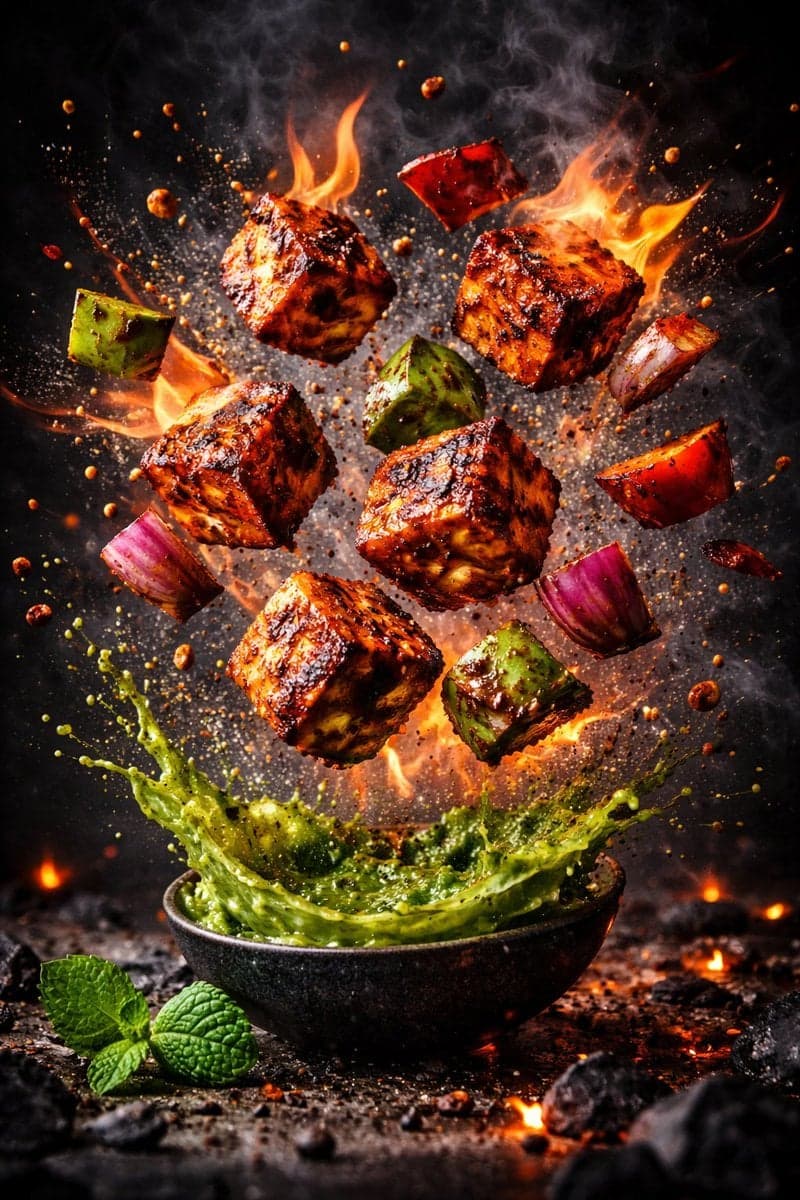 Bold, intense, premium, cinematic, high-impact food commercial aesthetic - AI image template preview