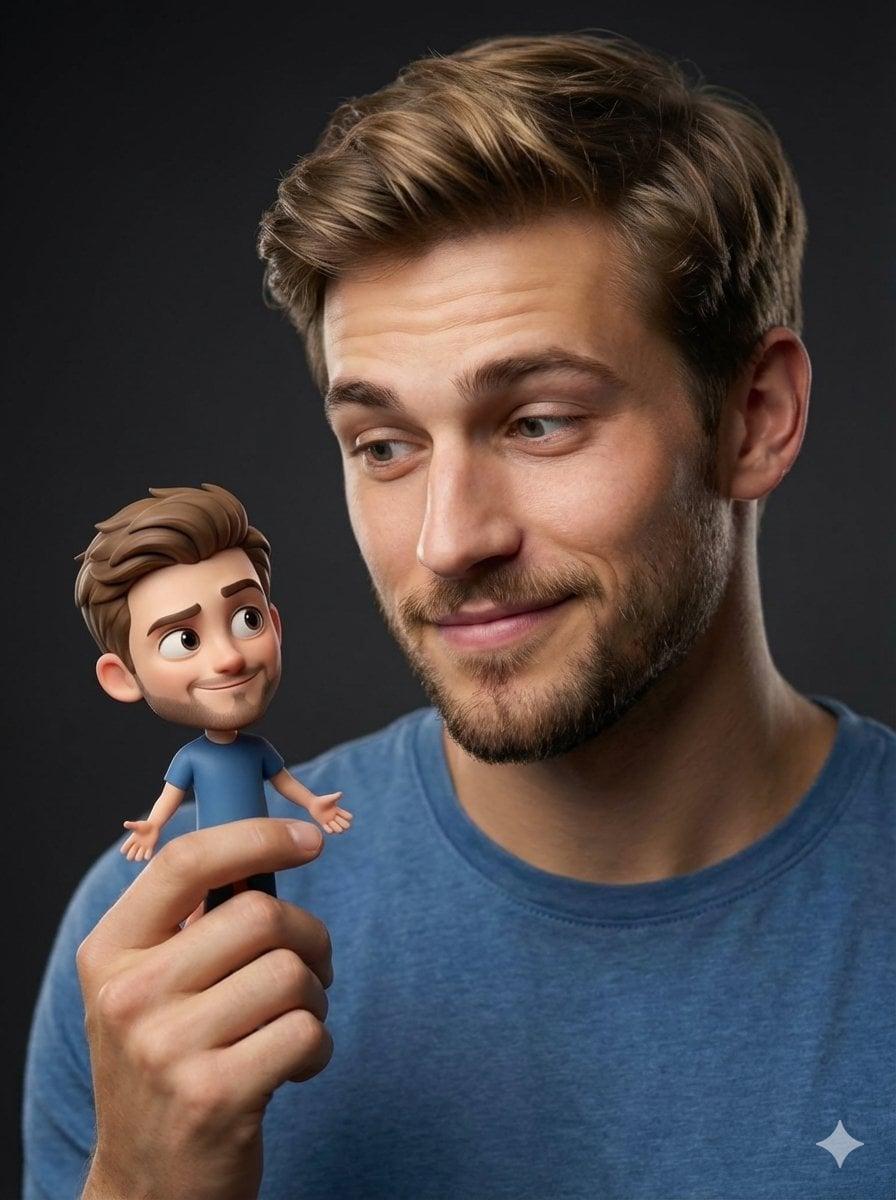 Hyper-realistic studio portrait blending photorealism with a whimsical - AI image template preview