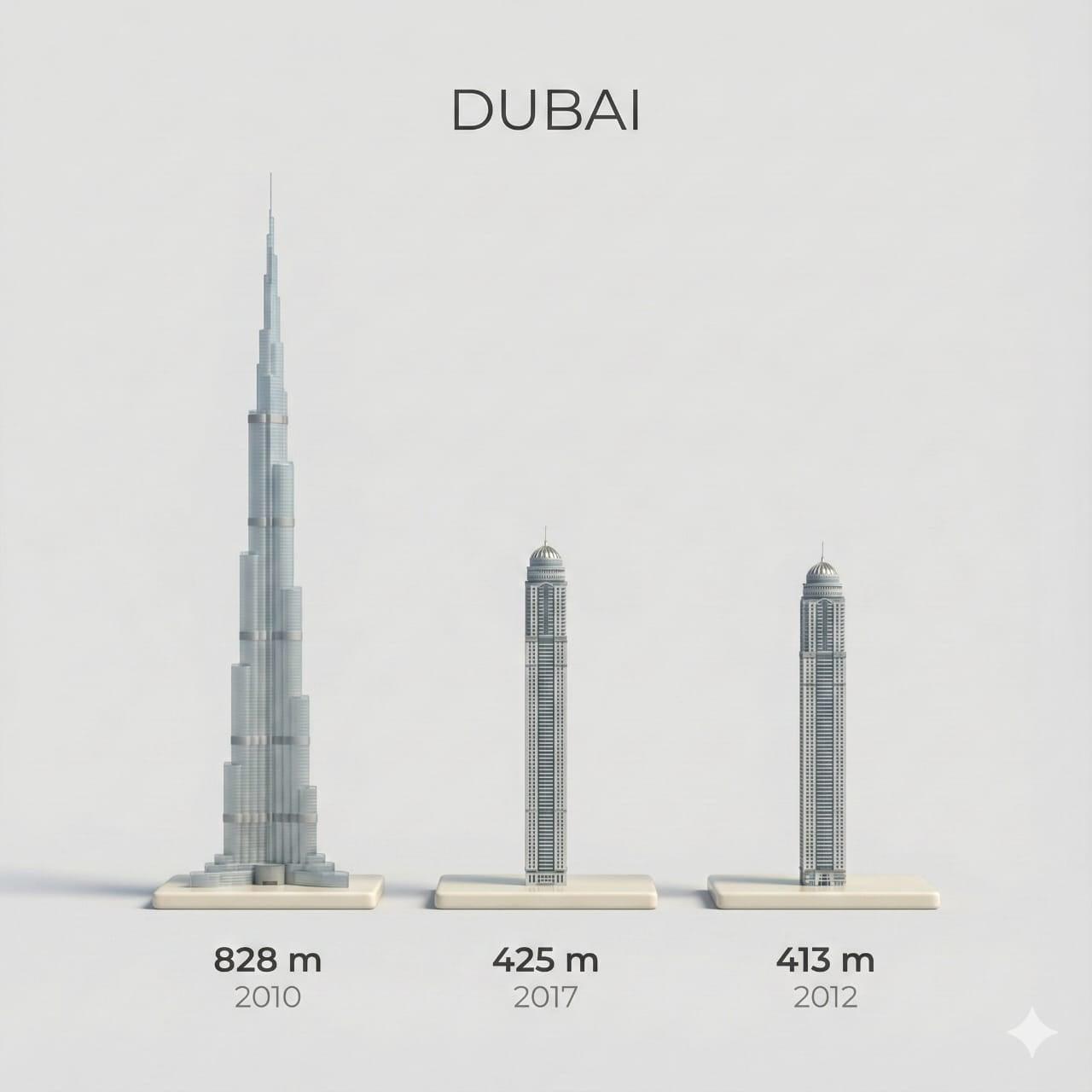 Clear, side miniature 3D cartoon view of tallest buildings - AI image template preview