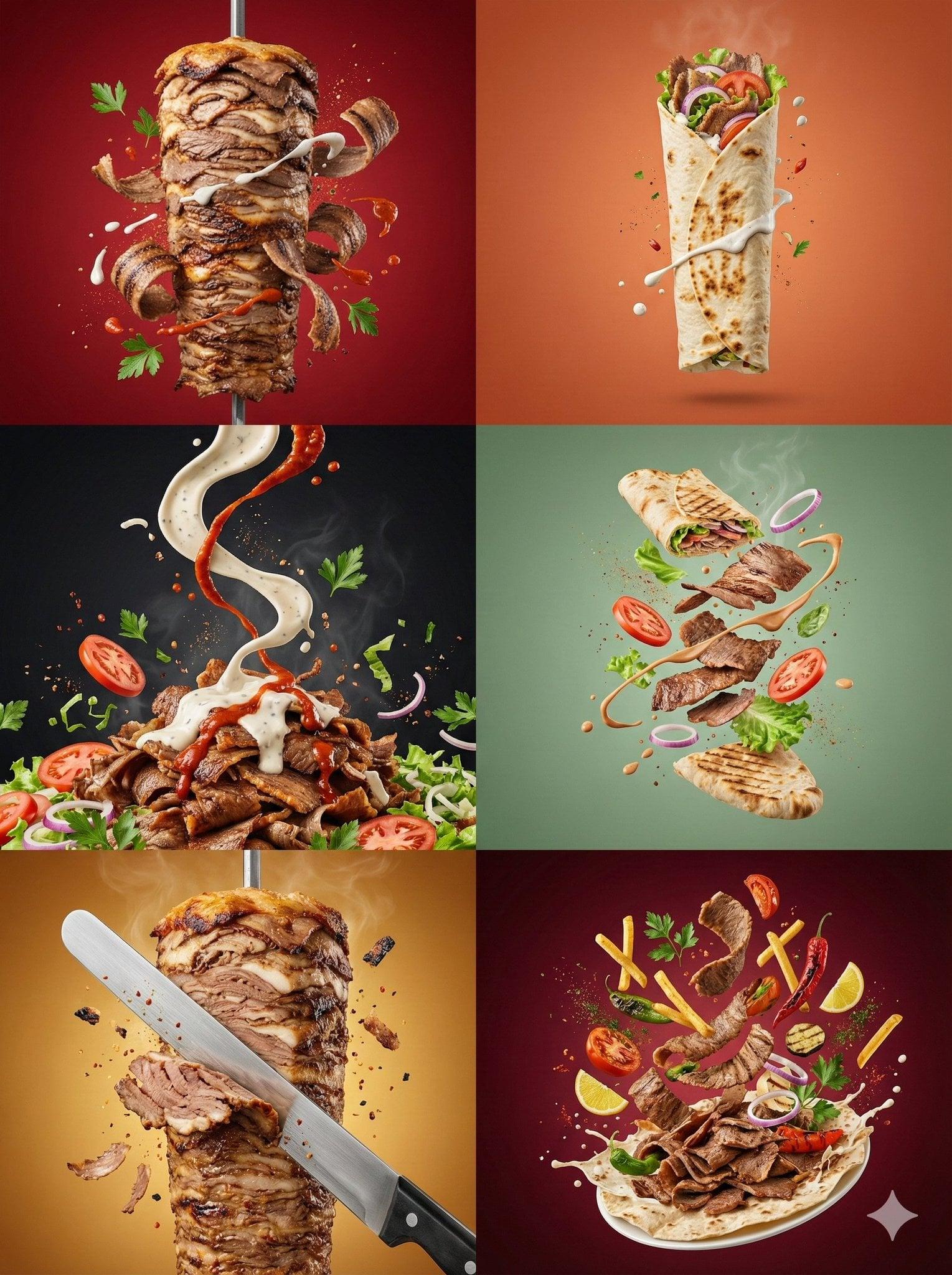 Controlled studio lighting emphasizing meat texture, char marks - AI image template preview