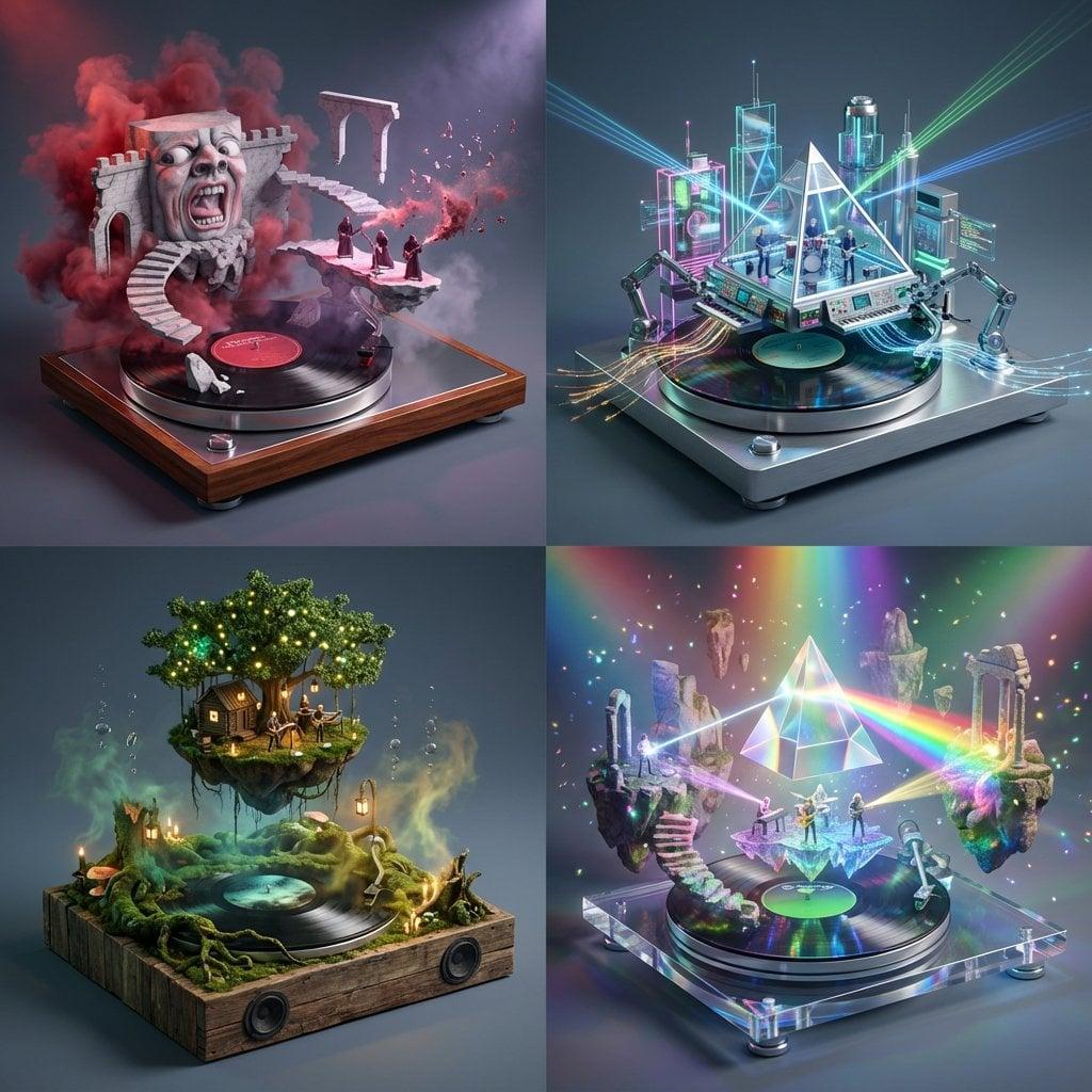 Act as a Music Historian and Set Designer - AI image template preview