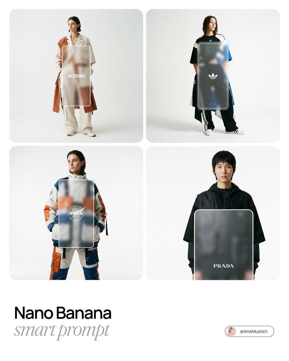 A high-end editorial lookbook image with a UI overlay layer - AI image template preview