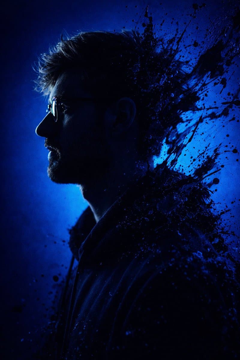 This image into a dramatic, stylized portrait use the same face - AI image template preview