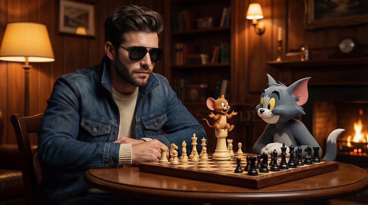 A cinematic, ultra-realistic scene of a stylish man wearing sunglasses - AI image template preview
