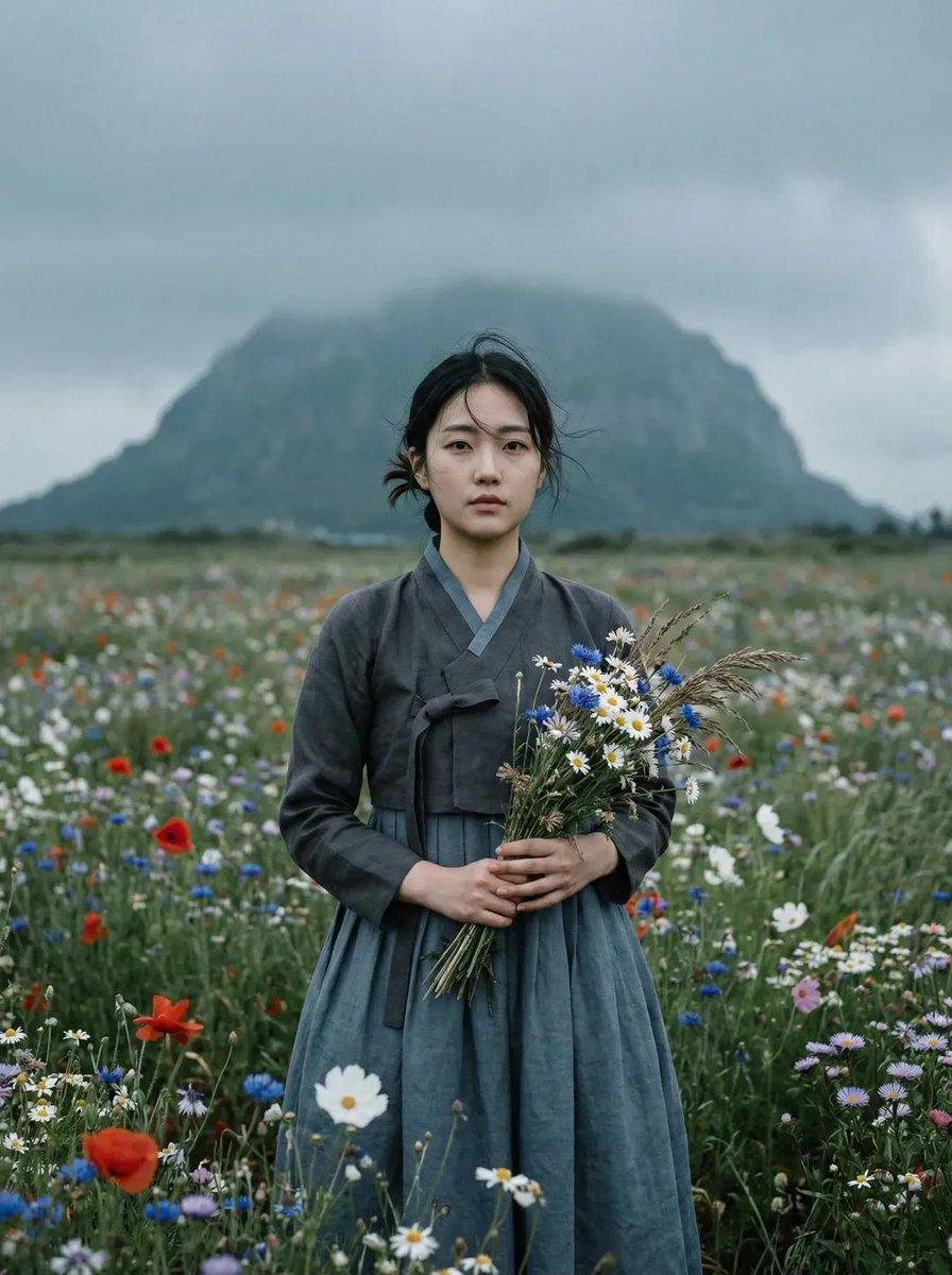 Ultra-realistic cinematic portrait of a young East Asian woman standing preview