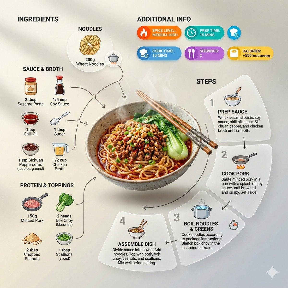 Ultra-clean modern recipe infographic - AI image template preview