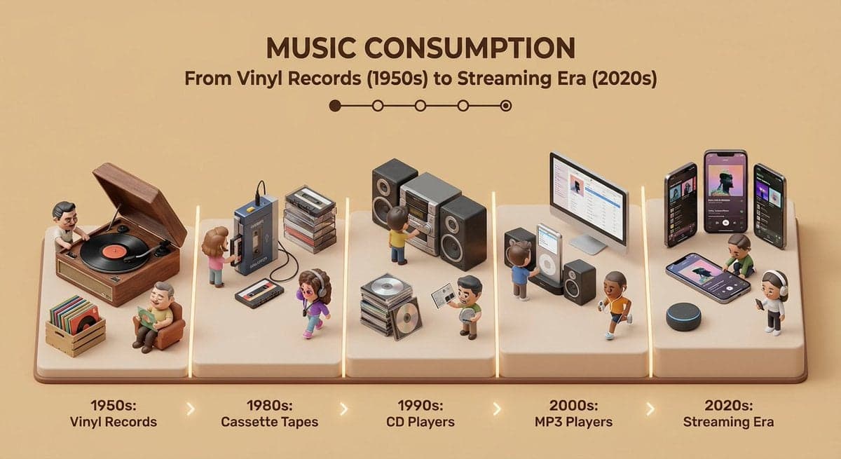 Clean isometric miniature 3D diorama visualizing the evolution - AI image template preview