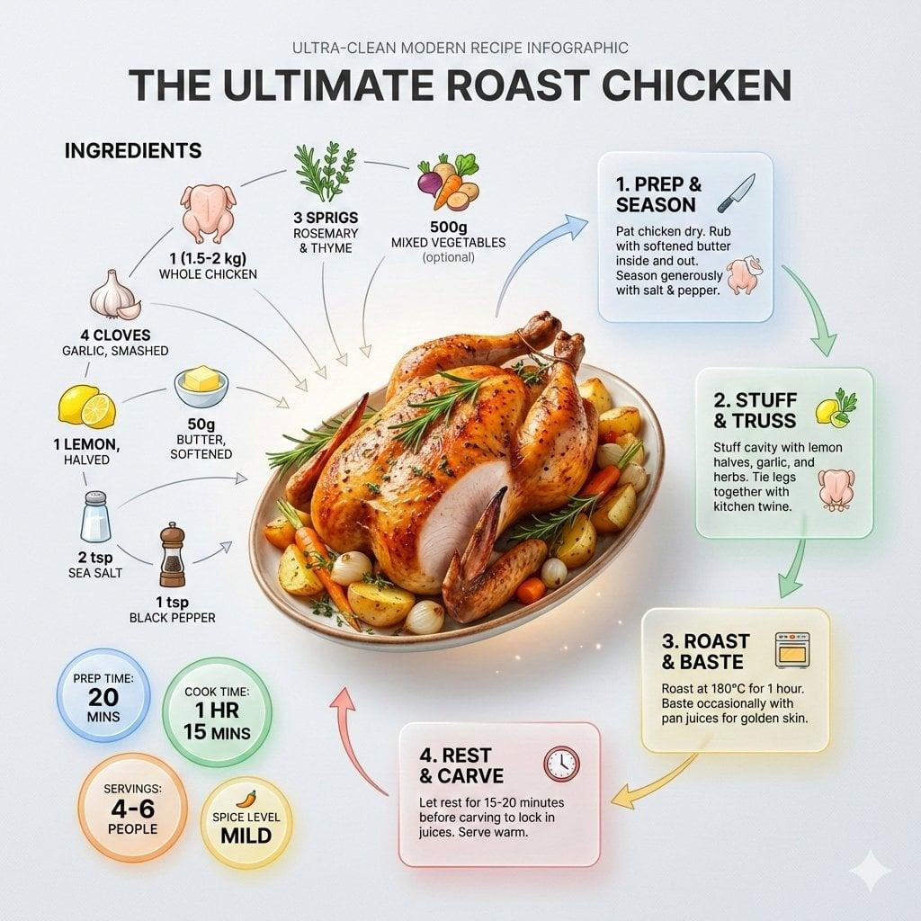 Ultra-clean modern recipe infographic - AI image template preview