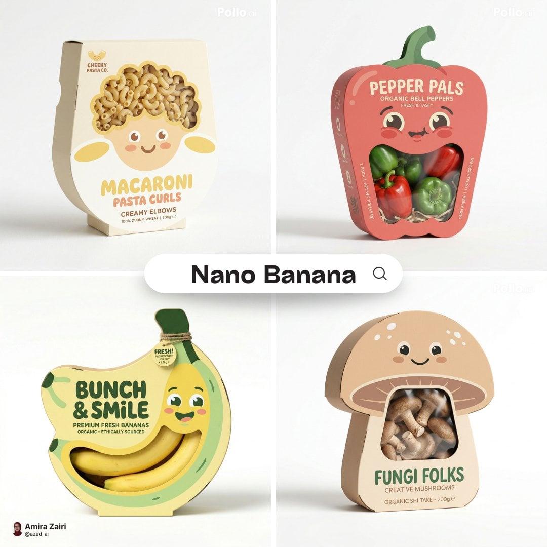 Playful designer packaging creative box shaped like the product - AI image template preview