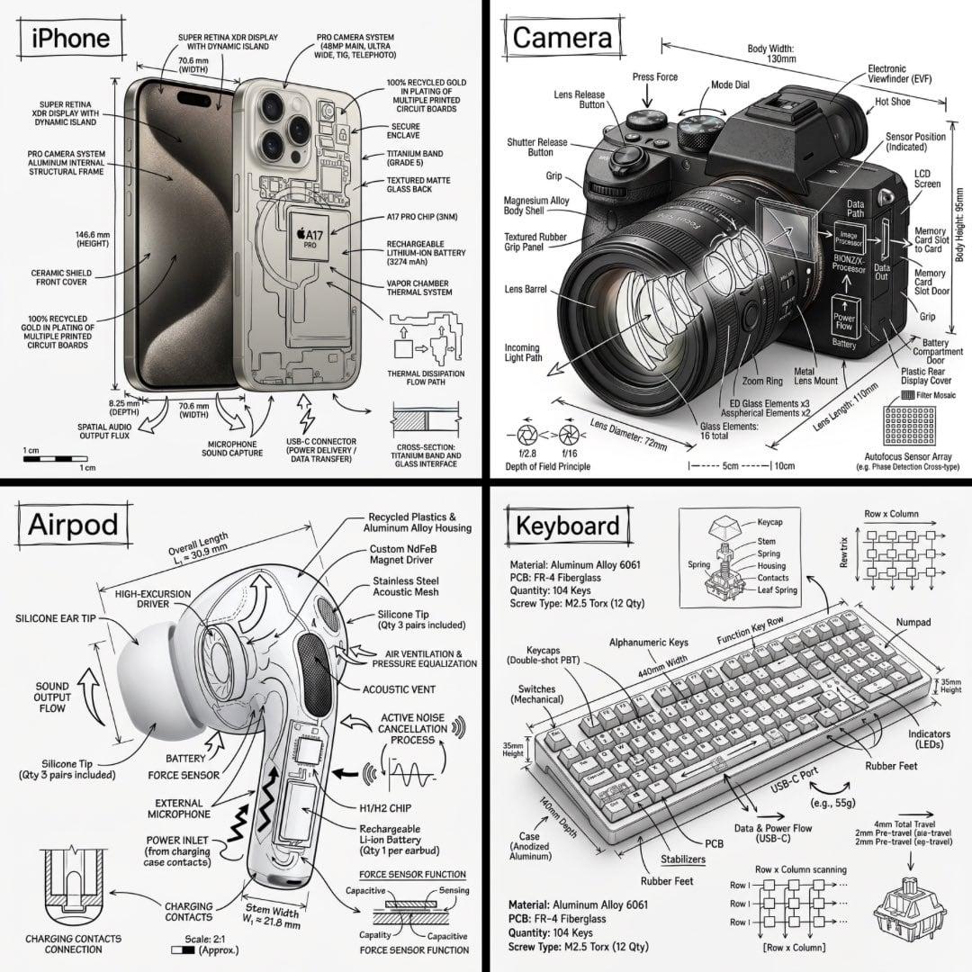 Infographic image combining a realistic photograph or photoreal render - AI image template preview