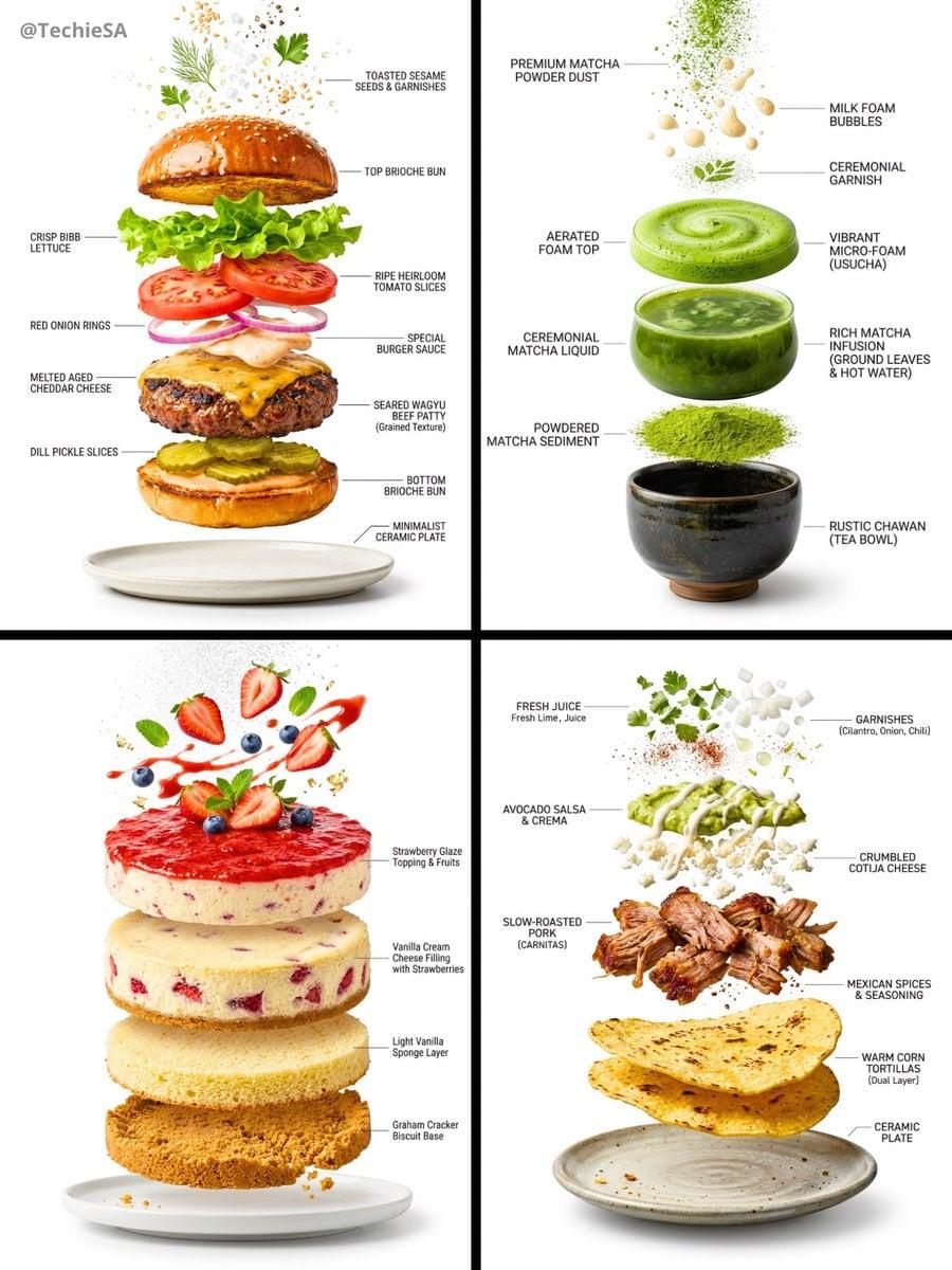 Hyper-realistic exploded vertical infographic composition - AI image template preview