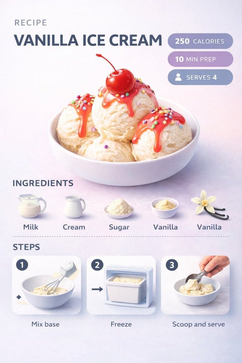 Ultra-clean modern recipe infographic - AI image template preview