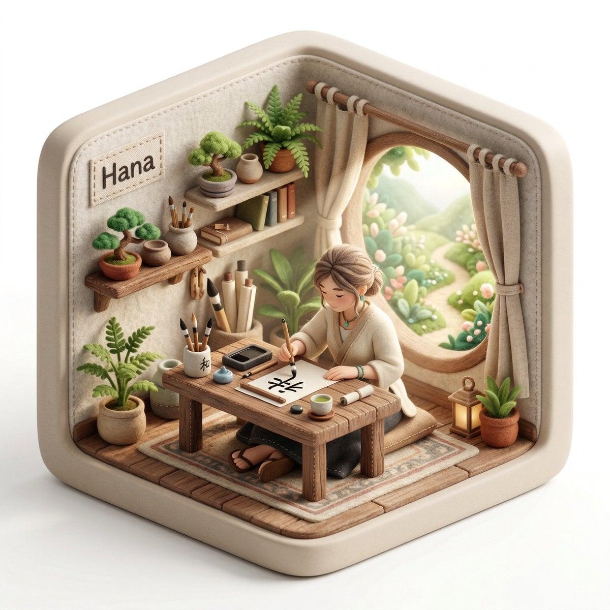 3D isometric diorama illustration of an original character named - AI image template preview