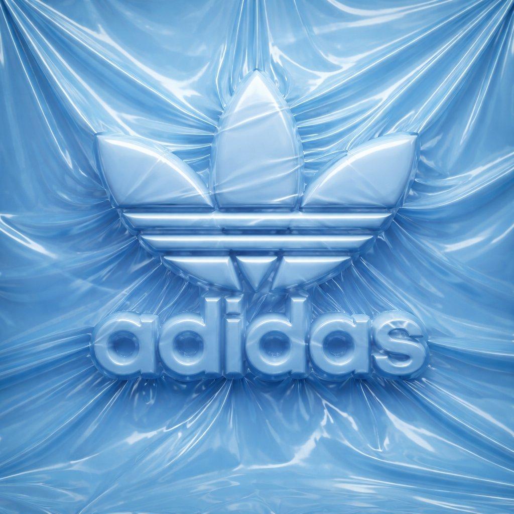 Logo completely wrapped in a single layer of elastic plastic or shrink - AI image template preview