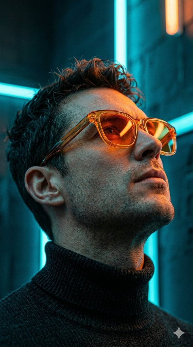 A man, likely in his early thirties with facial proportions, structure - AI image template preview