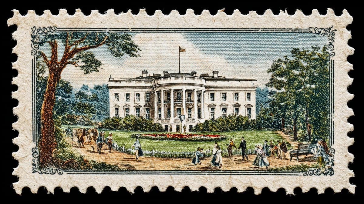 A vintage postage stamp depicting - AI image template preview