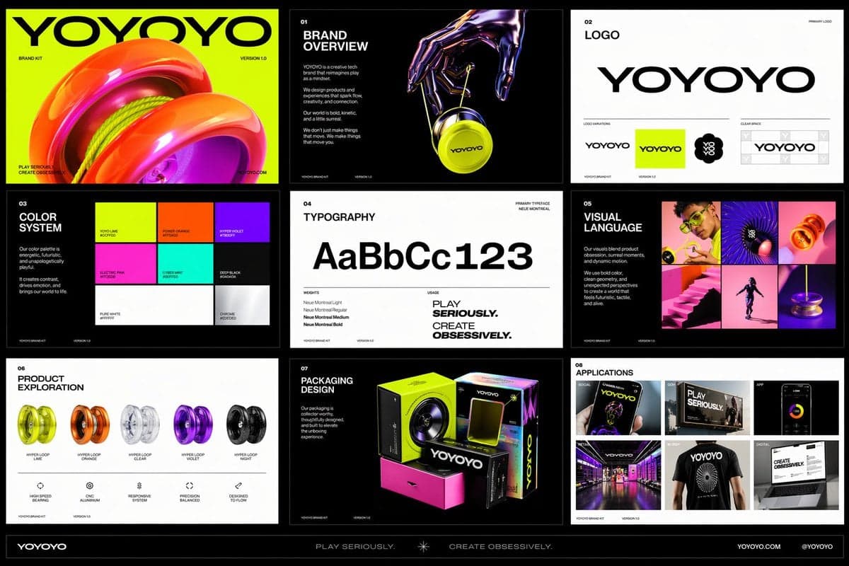 Polished multi-page multiple images brand kit for a company called - AI image template preview