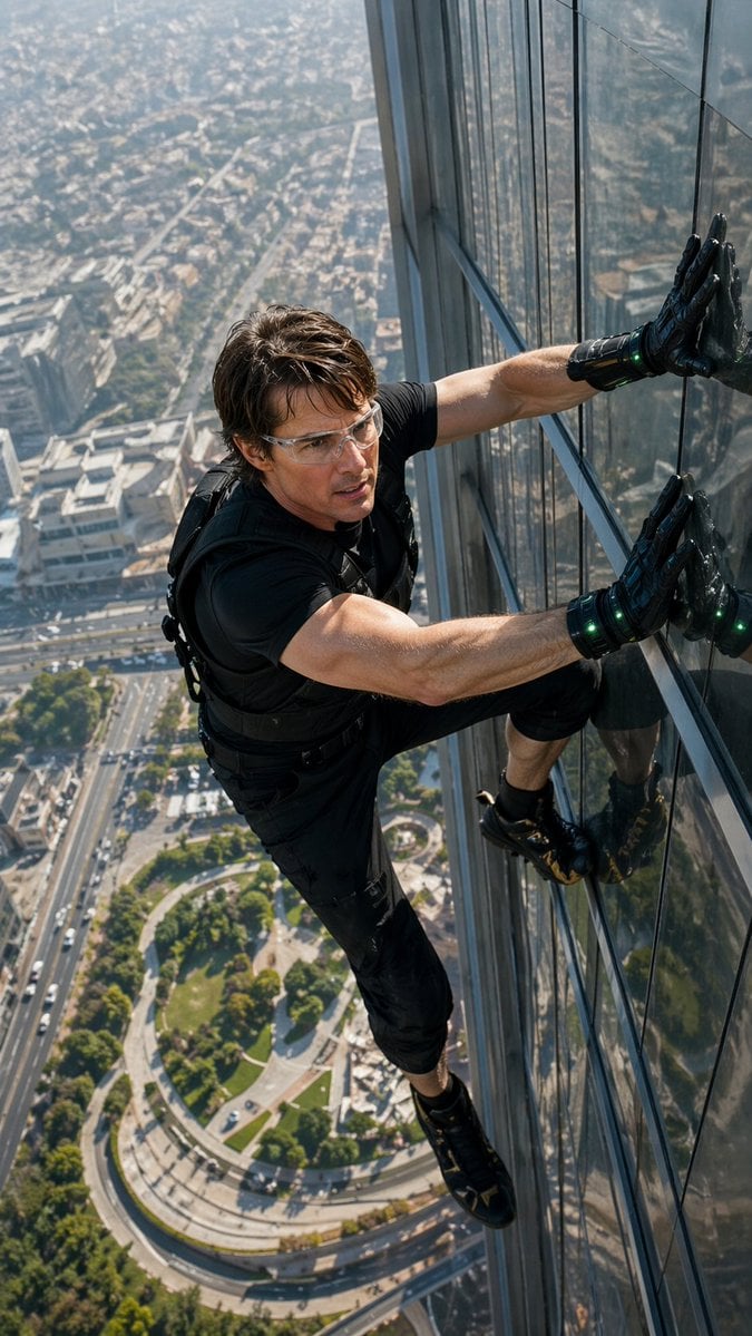 Skyscraper Symbiote Ascent Vertical Poster - AI image template preview