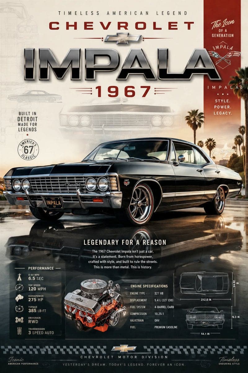 Epic premium automotive poster - AI image template preview