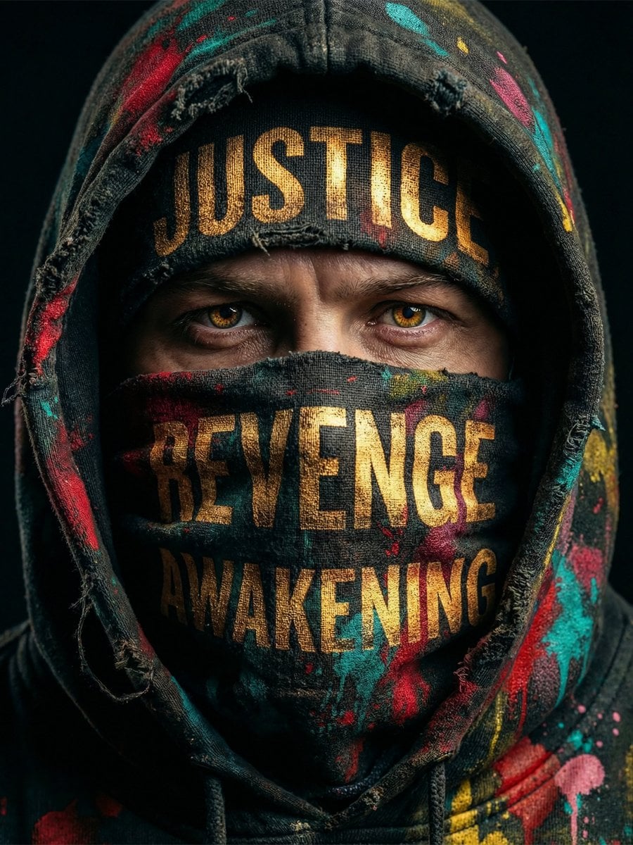 Noir Justice Revenge Awakening Portrait - AI image template preview