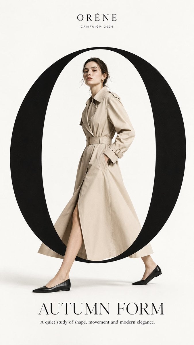 Premium Fashion Editorial Campaign Poster System - AI image template preview
