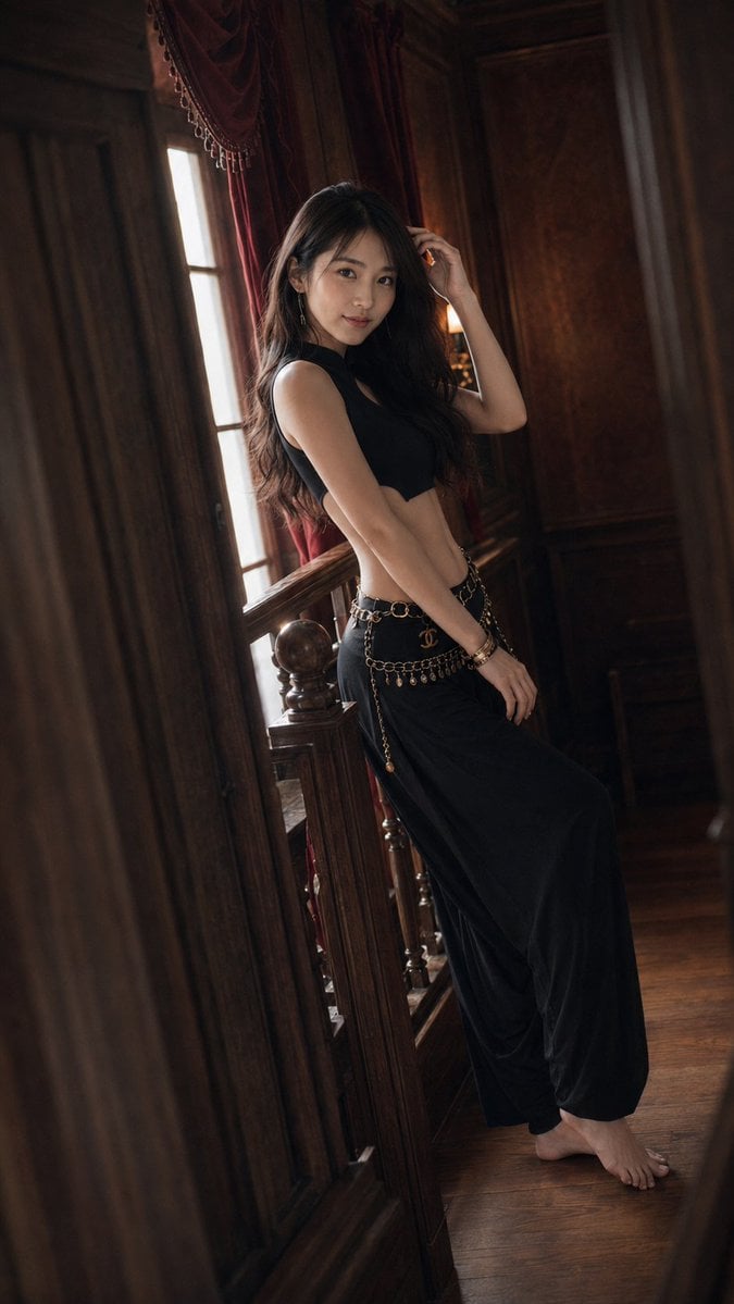 Warm Vintage Manor Bohemian Fashion Editorial - AI image template preview