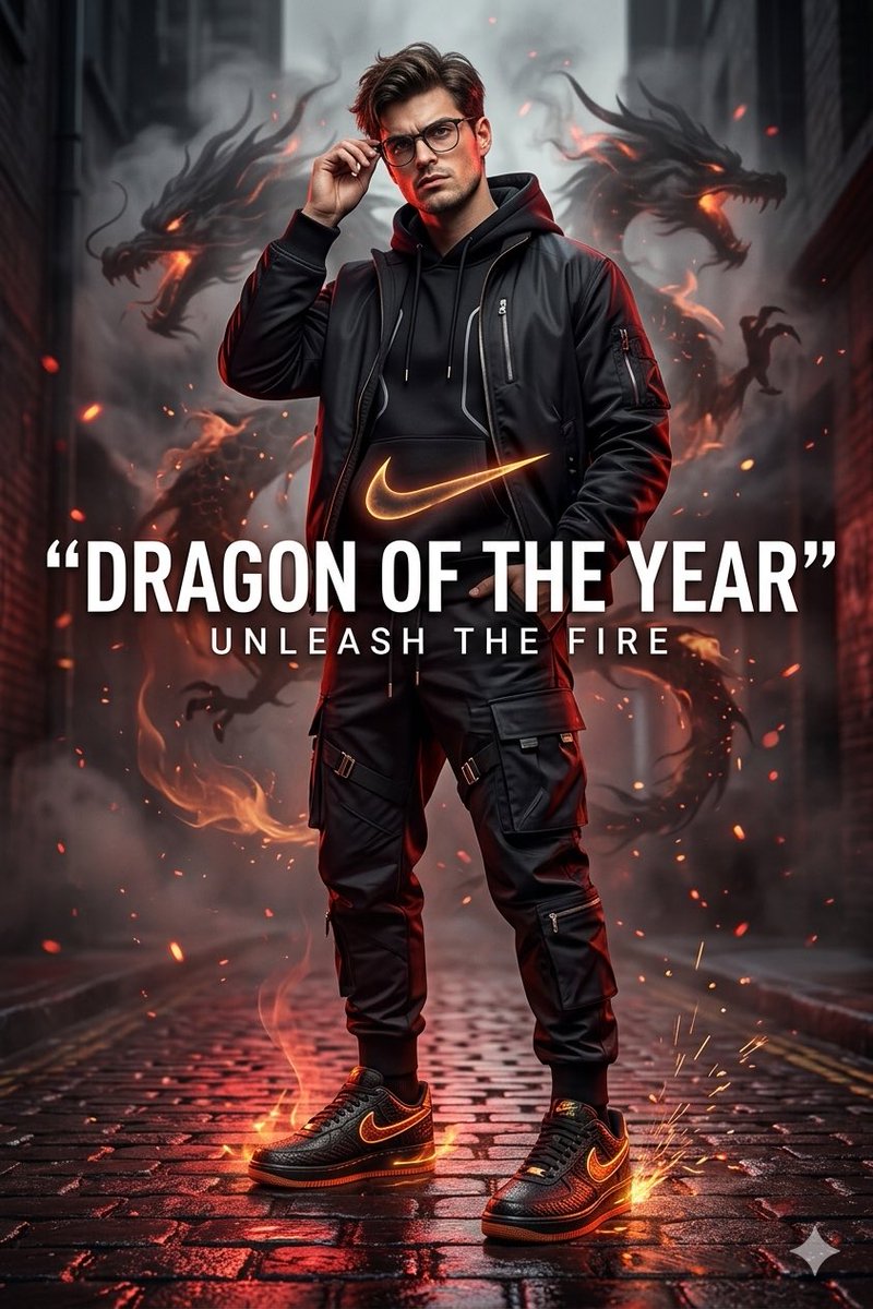 Nike Dragon of the Year Campaign - AI image template preview