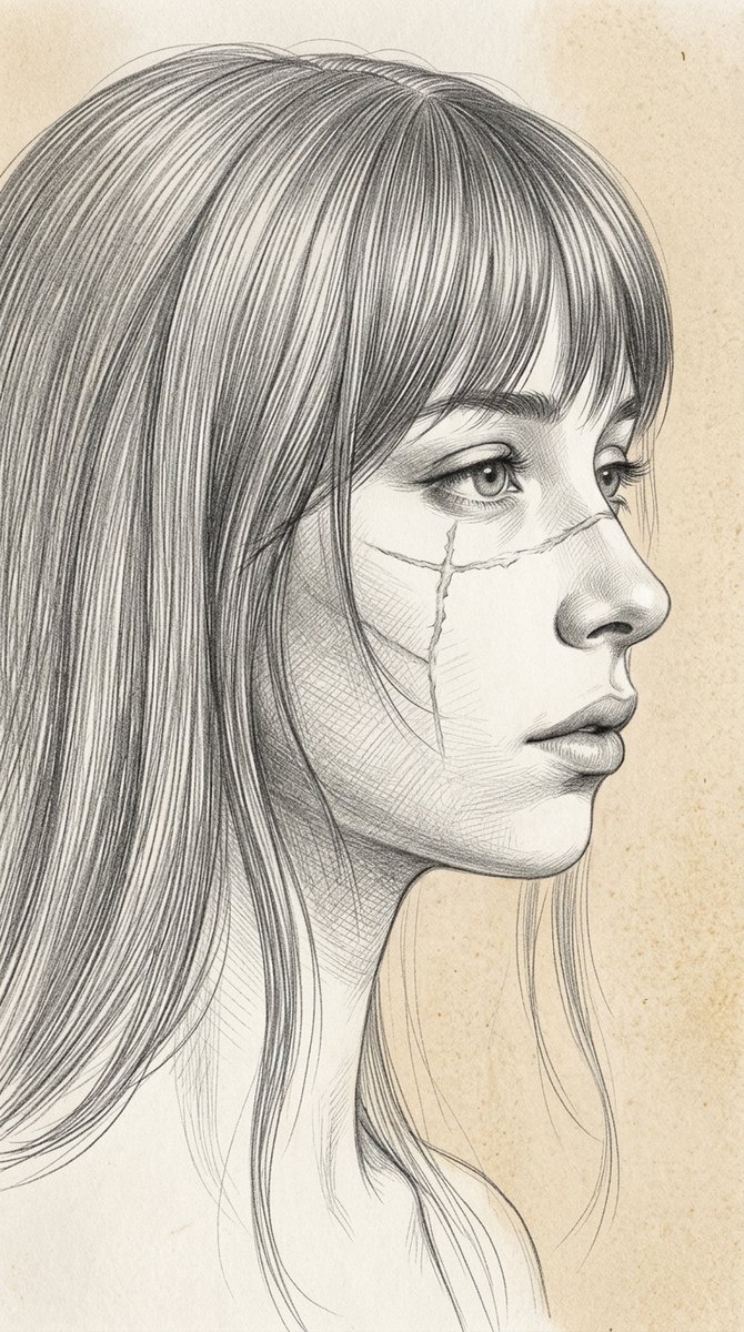 Renaissance Silverpoint Drawing - AI image template preview