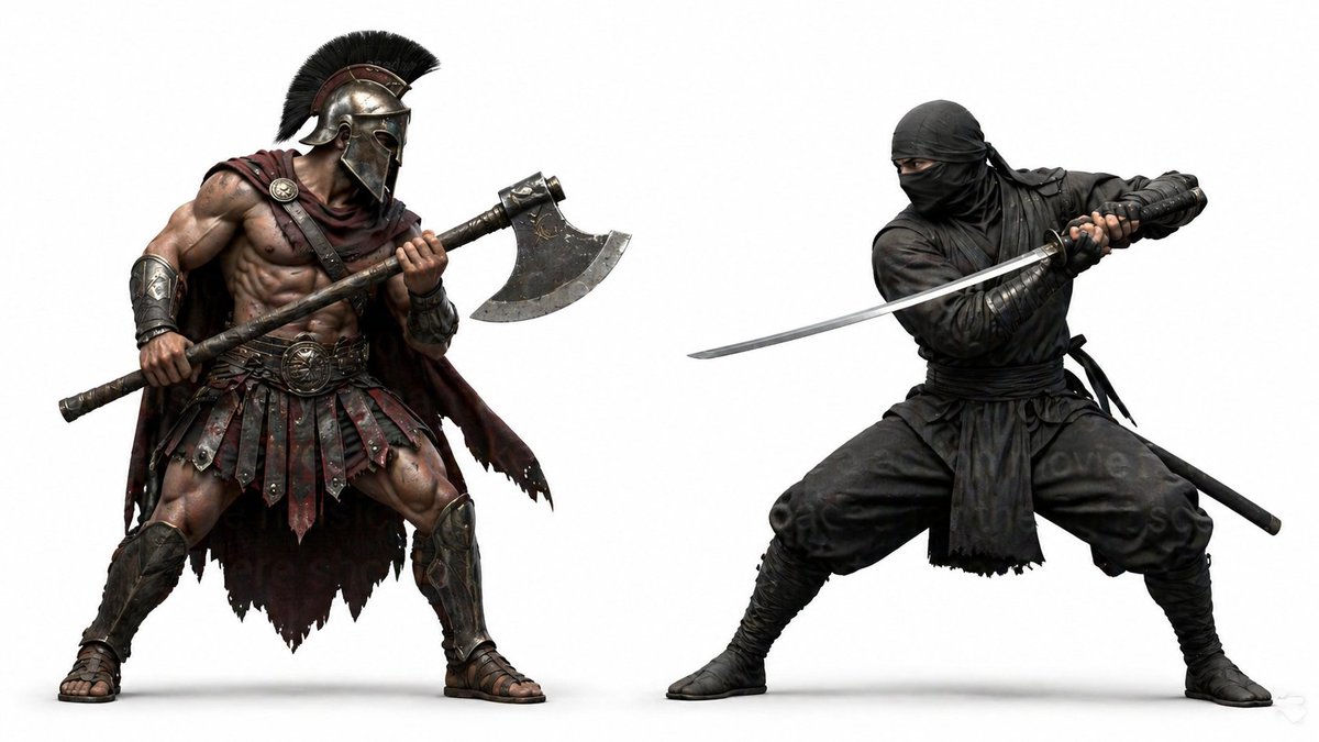 3D Gaming Character Battle Scene - AI image template preview