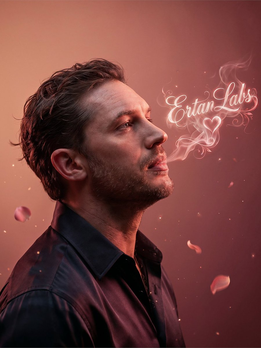 Cinematic Smoke Calligraphy Portrait - AI image template preview