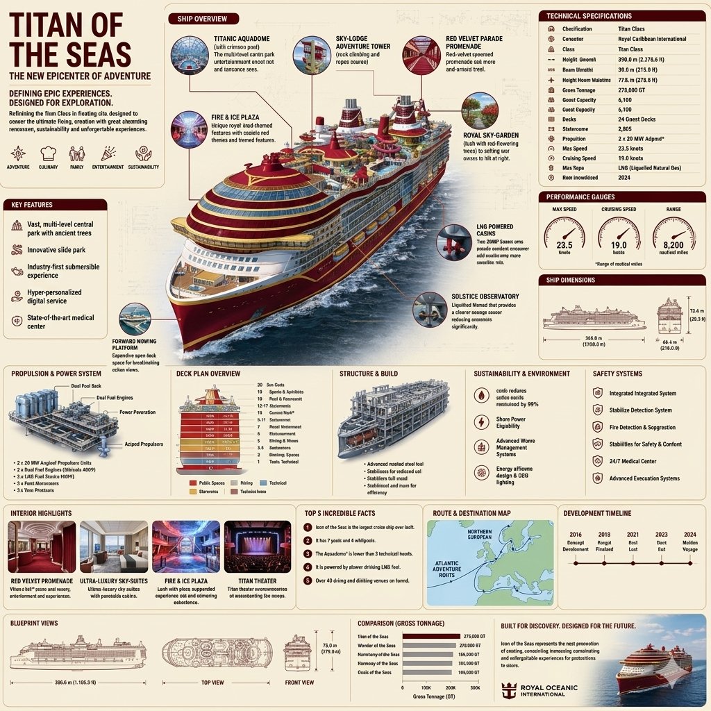 Luxury Cruise Ship Infographic - AI image template preview